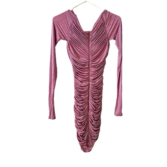 ALEX PERRY Tinley Strass Crystal Embellished Twist Dress Pink Sz 10 AU/6 US - Picture 3 of 9